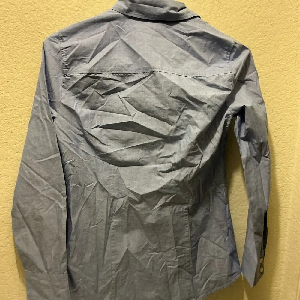 J. Crew Blue Button Down Shirt size XXS